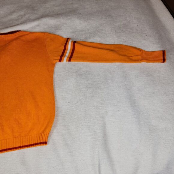 Vintage Sweater Size Large Mens Orange Varsity Sports Buccaneers Football NFL - Picture 14 of 16